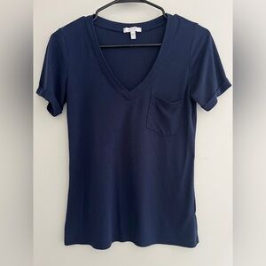 dELiA’s Navy V-Neck T-Shirt